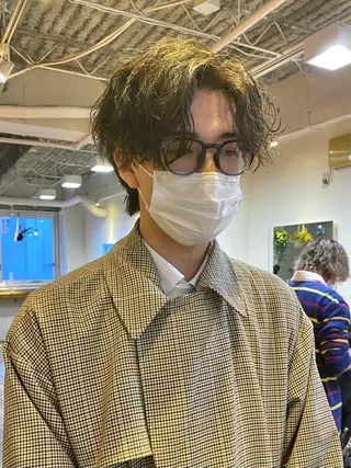 ショート パーマ メンズ JINKIメンズ特化 メンズカットパーマのヘアスタイル