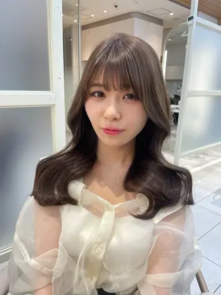 セミロング 顔周り/透明感カラー /韓国ヘア/TAKUのヘアスタイル