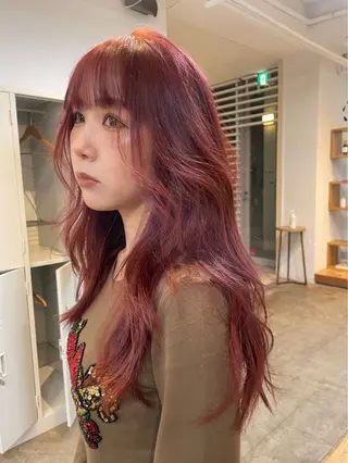 カラー YURiA レイヤー🫧暖色のヘアスタイル