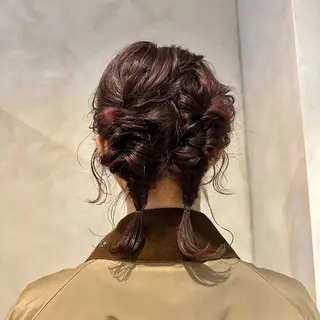 ヘアアレンジ Aust hair Stella新宿所属・Yuki☺︎パーマ レイヤーカットウルフのヘアスタイル