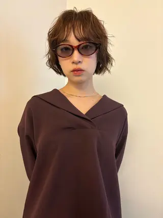 ショート カラー パーマ 金井京介/レイヤー /ボブパーマのヘアスタイル