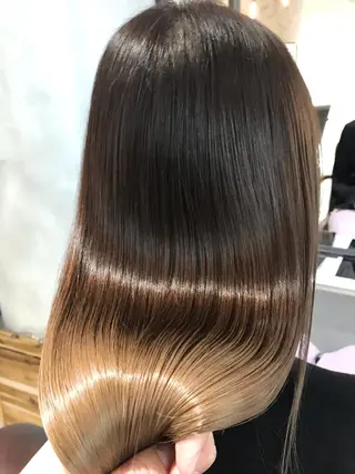 ミディアム カラー 髪質改善／艶髪特化 /柔らかさ/清水翔矢のヘアスタイル