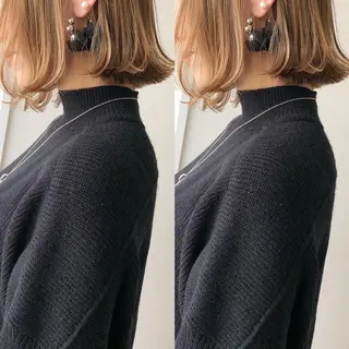 ミディアム カラー パーマ ヘアアレンジ キッズ マツエク・マツパ 👑ボブ、レイヤー 心斎橋/高城涼也のヘアスタイル
