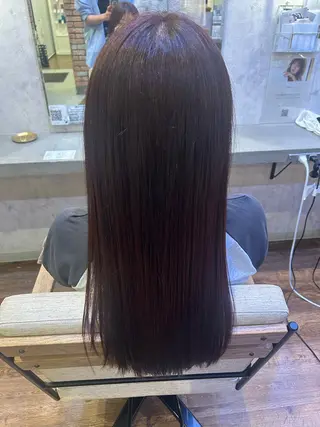 ロング カラー 尾崎 恭子のヘアスタイル
