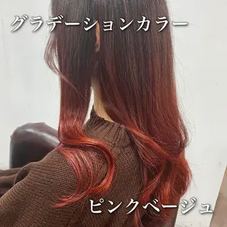 セミロング カラー 中本 達也のヘアスタイル