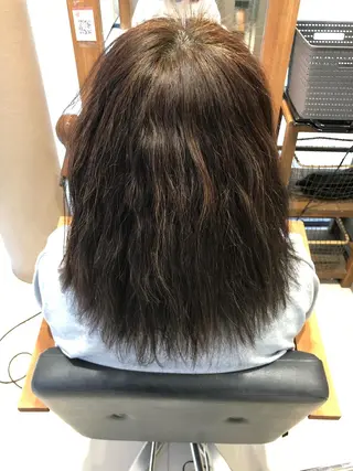 ミディアム パーマ ディレクター ノナカのヘアスタイル