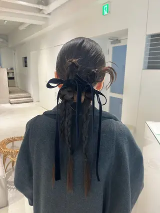 ヘアアレンジ モテ髪💞ツヤカラー ˚✧₊amuのヘアスタイル