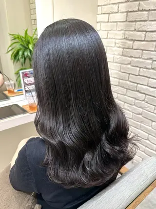セミロング 髪質改善&ヘアケア 永山若奈のヘアスタイル