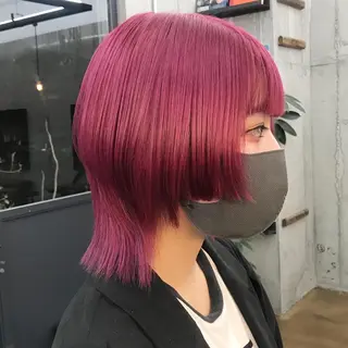 ミディアム カラー ✂︎ウルフ・ショート ✂︎MIKUNIのヘアスタイル
