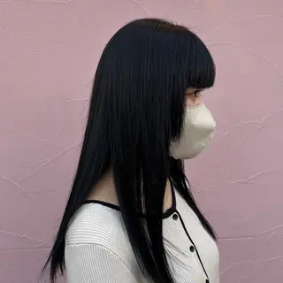 ロング 夏向/ハイトーン /パーマのヘアスタイル