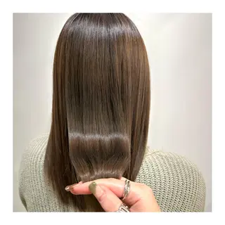 ミディアム カラー あべ ゆうかのヘアスタイル