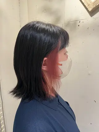 ミディアム カラー たかしま あさひのヘアスタイル