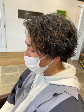 パーマ メンズ 工藤 惇のヘアスタイル