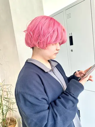 ショート カラー 似合わせ小顔ショート /akane🐰♥️のヘアスタイル