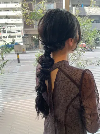 ロング ヘアアレンジ EARTH大曽根💛 田中りほのヘアスタイル