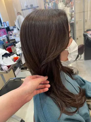 セミロング カラー ヘアアレンジ リリー /Men's/パーマのヘアスタイル