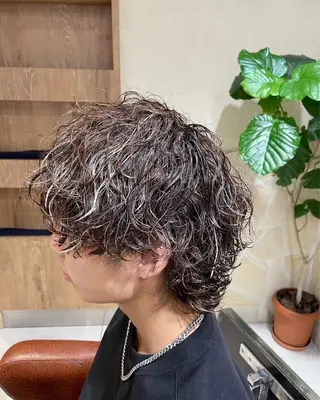 パーマ メンズ レディースカット ヒロヤのヘアスタイル