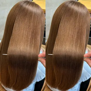 セミロング カラー パーマ 新宿✨顔周りカット 韓国ヘア/坂本亜裟海のヘアスタイル