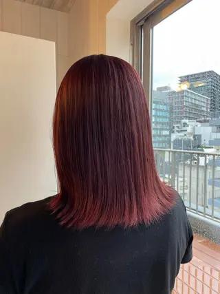 ミディアム カラー 今園 桃愛のヘアスタイル