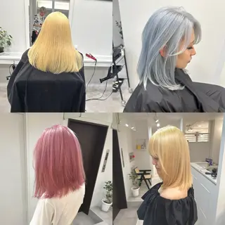 ミディアム カラー ヘアアレンジ SALOWIN京都河原町Suite店所属・外国人風レイヤー/ ハイトーンSHUのヘアスタイル