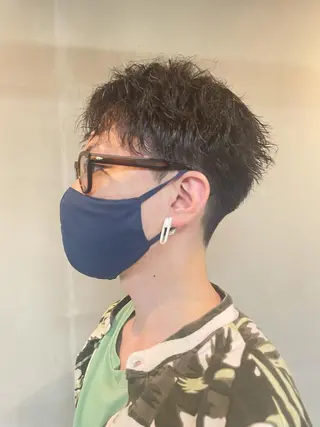 ショート パーマ メンズ Men's hair salon First 中百舌鳥店所属・First なかもず 店 YUKIのヘアスタイル