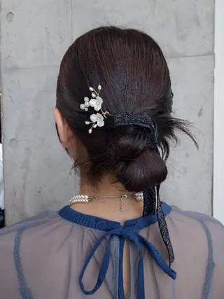 ミディアム ヘアアレンジ ヘアアレンジ/透明感 カラー/AKARIのヘアスタイル