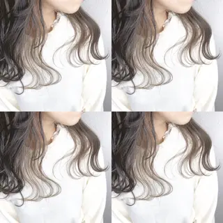 セミロング カラー しゅうさん🍝 麻田秀太郎のヘアスタイル