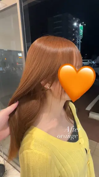ミディアム カラー ALLEN hair 郡山店所属・和久 夢彩のヘアスタイル