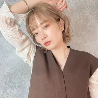 ミディアム カラー 🎗️comoda 神戸三宮 髪質改善のヘアスタイル