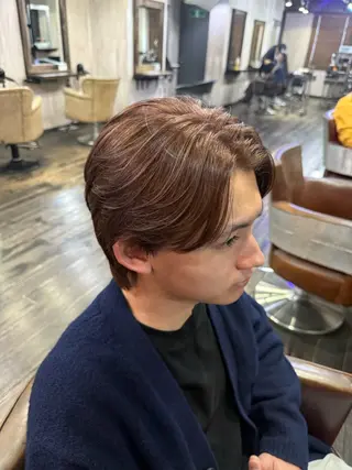 ショート カラー メンズ メンズカット/パーマ 艶カラーTAIGA︎のヘアスタイル