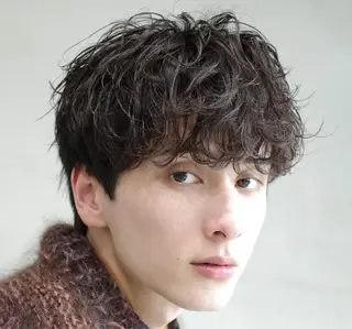 ショート カラー パーマ メンズ 冨永 圭人のヘアスタイル