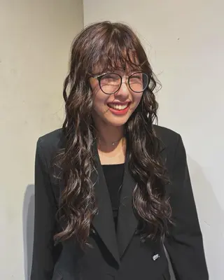 ロング パーマ 本田 聖のヘアスタイル