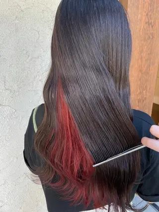 ロング しもかわ かほのヘアスタイル