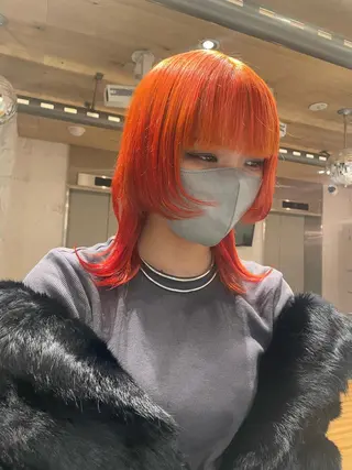 ミディアム カラー 艶ハイトーン👑♡ NATSUKIのヘアスタイル