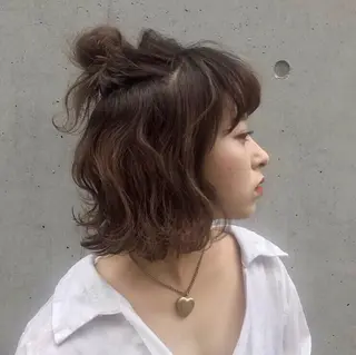 ミディアム カラー パーマ ヘアアレンジ O/ODER (official)のヘアスタイル