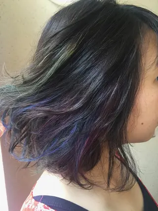 ミディアム カラー パーマ ヘアアレンジ メンズ キッズ ネイル マツエク・マツパ 新宿/髪質改善/ 美髪矯正✨浅江通友のヘアスタイル