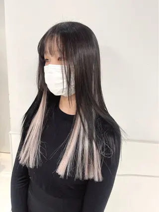 ロング りおな/エクステ /ミルクティーカラーのヘアスタイル