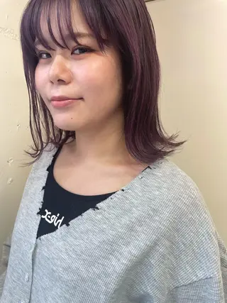 セミロング レイヤーカット/ 透明感カラーmikuのヘアスタイル