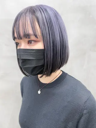 ショート nuu所属・💜ショート💜 ウルフ、ボブ二色亜美のヘアスタイル