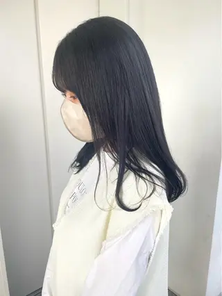 ミディアム カラー ヘアアレンジ 🌷FUKA🌷 まろやかハイトーンのヘアスタイル