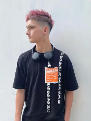 ショート カラー メンズ ボブ/レイヤー/ メンズ/池澤慎人のヘアスタイル