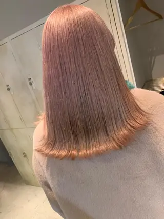 セミロング カラー ブリーチ/アレンジ 天満/chihiroのヘアスタイル