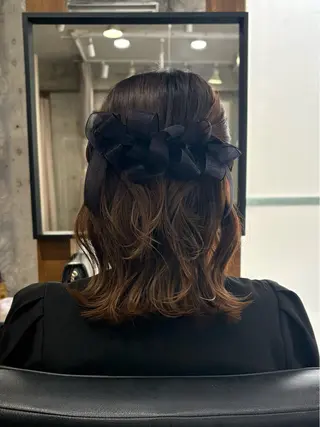 ミディアム ヘアアレンジ les baladins du miroir所属・🍃YURI 🍃のヘアスタイル