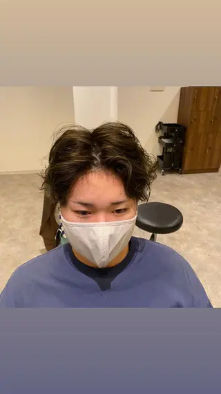 パーマ メンズ 松本 直也のヘアスタイル