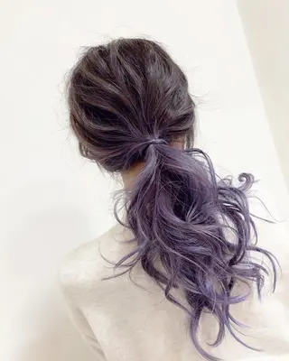 セミロング GLAD 萩原のヘアスタイル