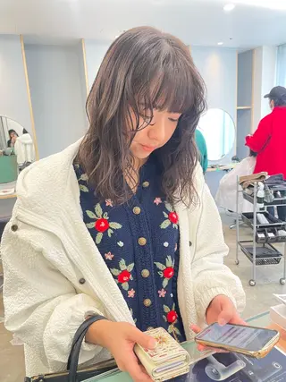 ミディアム パーマ pole所属・【pole】 minaのヘアスタイル