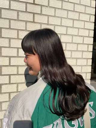 ロング カラー パーマ ヘアアレンジ ERINA/レイヤー /梅田のヘアスタイル