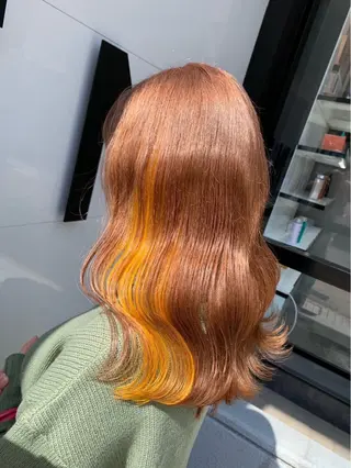 ミディアム カラー ブリーチカラー kentoのヘアスタイル