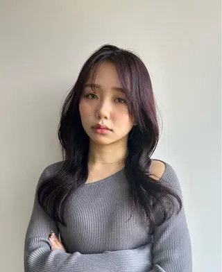 セミロング カラー 日韓レイヤー🇰🇷 艶カラー/ナカネのヘアスタイル