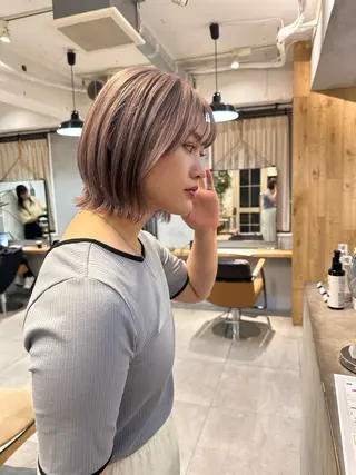 ショート カラー REINA☁️透明感 カラー/ぷつっと♡のヘアスタイル